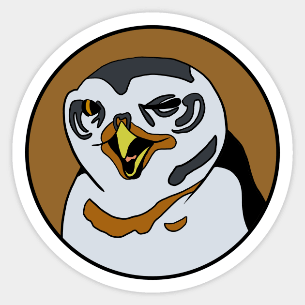 Funny Animal Design - Cheeky Owl Sticker by Animals in Design